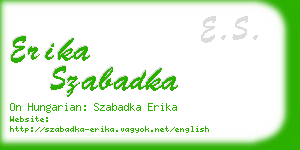 erika szabadka business card